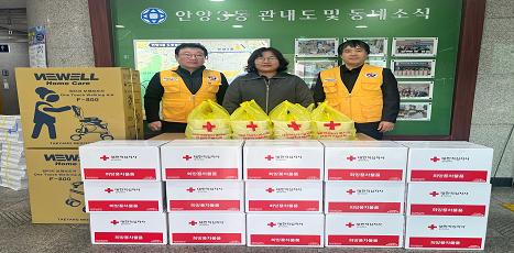 안양3동 적십자봉사회 저소득 17가구 후원물품 전달 이미지