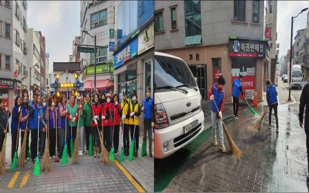 안양3동 봄맞이 댕리단길 물청소 이미지