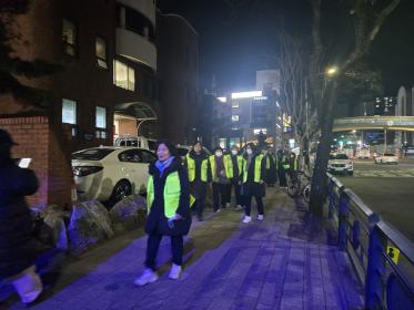 청소년 유해환경 야간순찰 활동 이미지