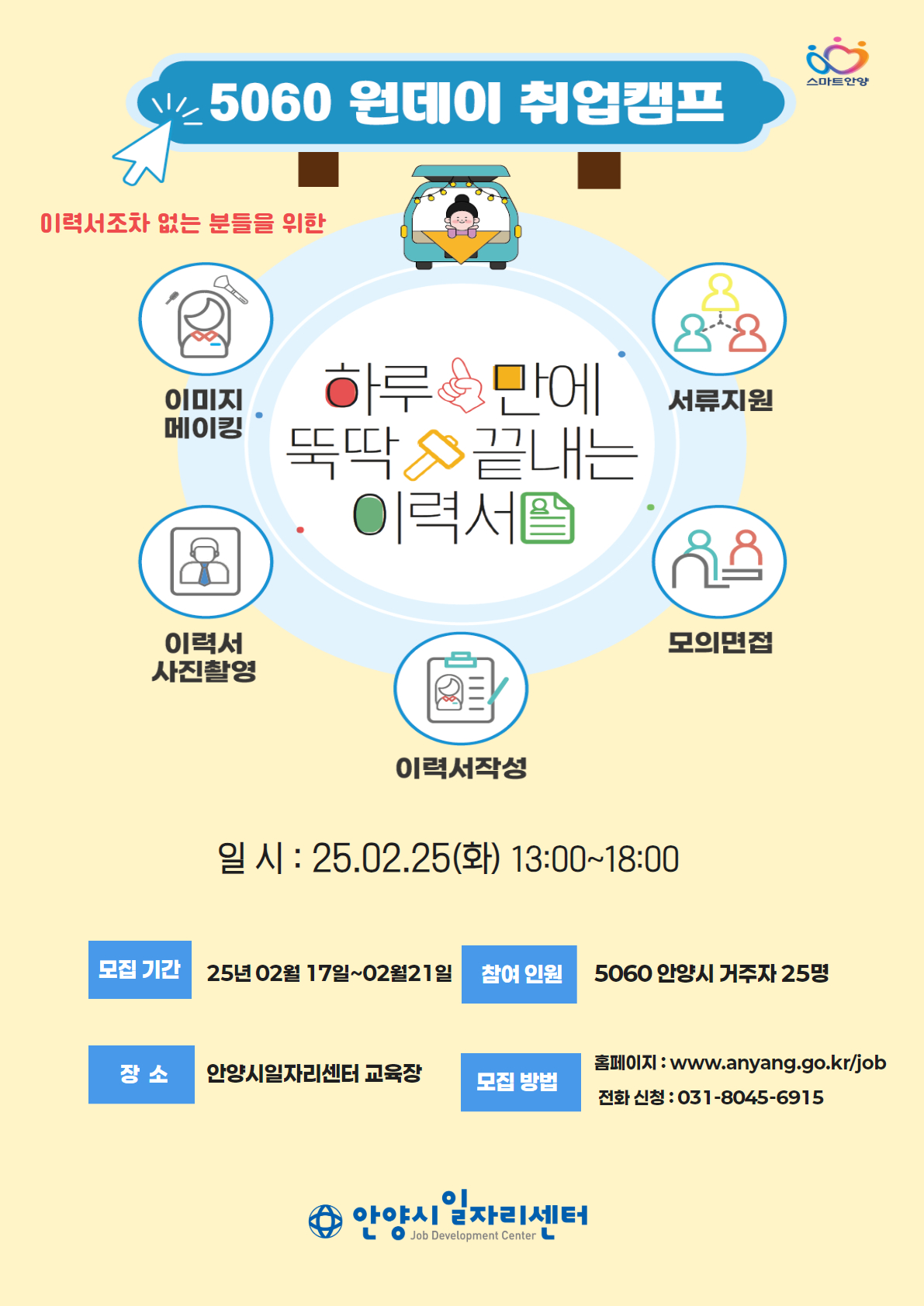 (중장년 취업학교) 5060 원데이 취업 캠프 이미지
