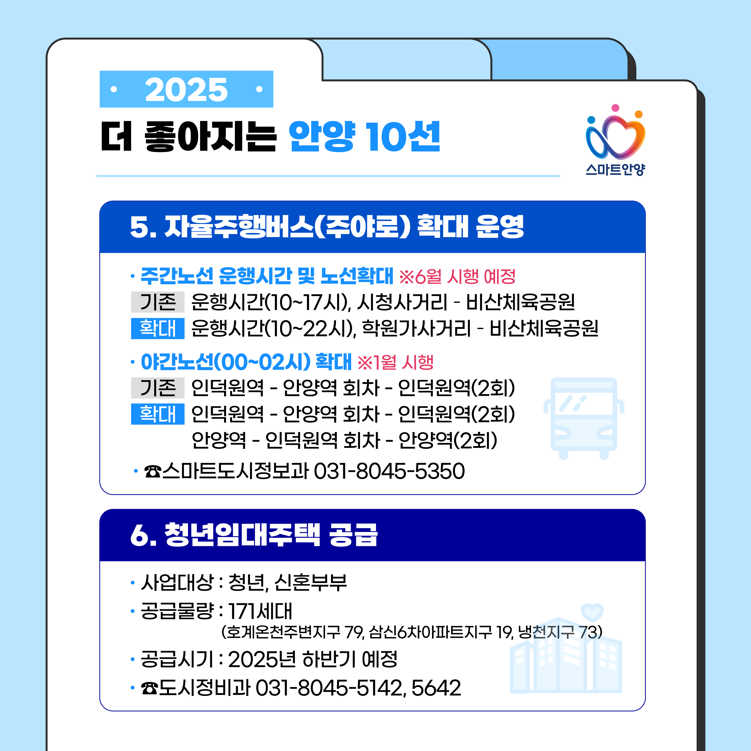 2025 더 좋아지는 안양 10 선 5, 6 자세한 사항은 아래 참조