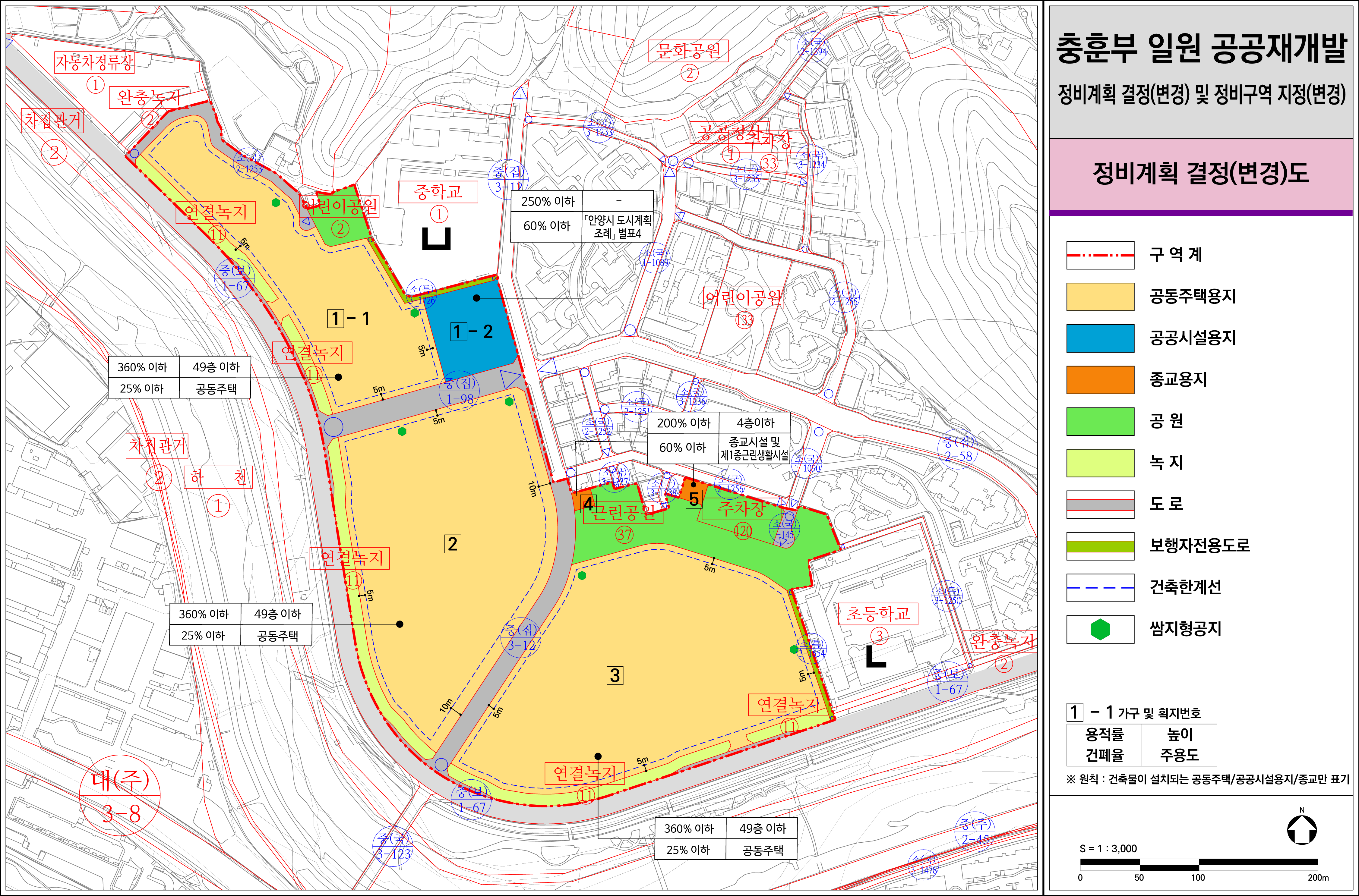 충훈부 일원 재개발 배치도
