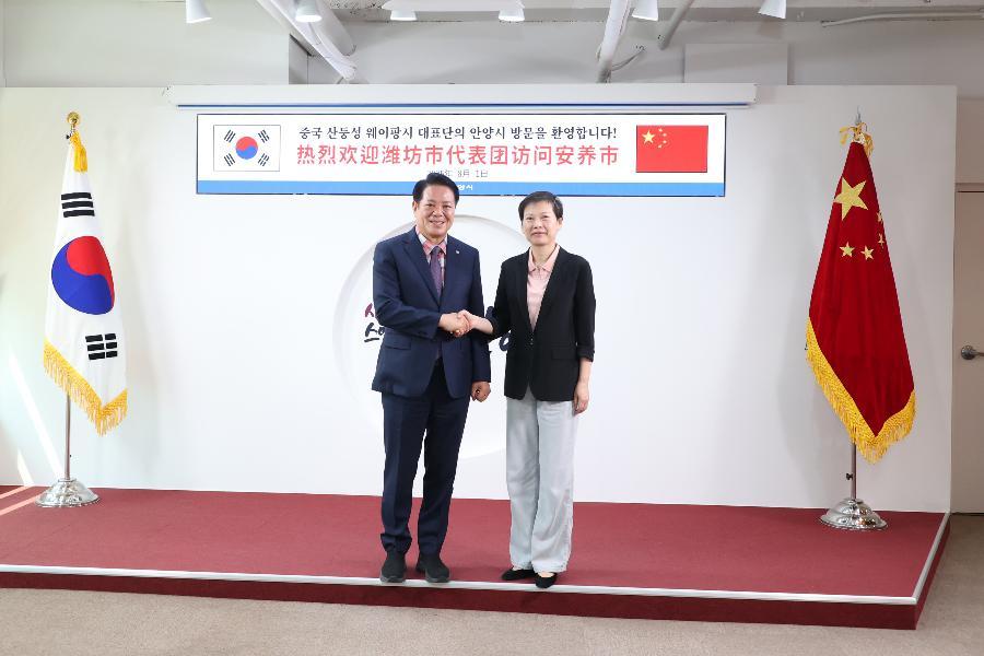 중국 웨이팡시 부시장 등 대표단 안양시 방문